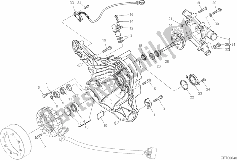 Tutte le parti per il Coperchio Del Generatore del Ducati Multistrada 1260 S Grand Tour 2020